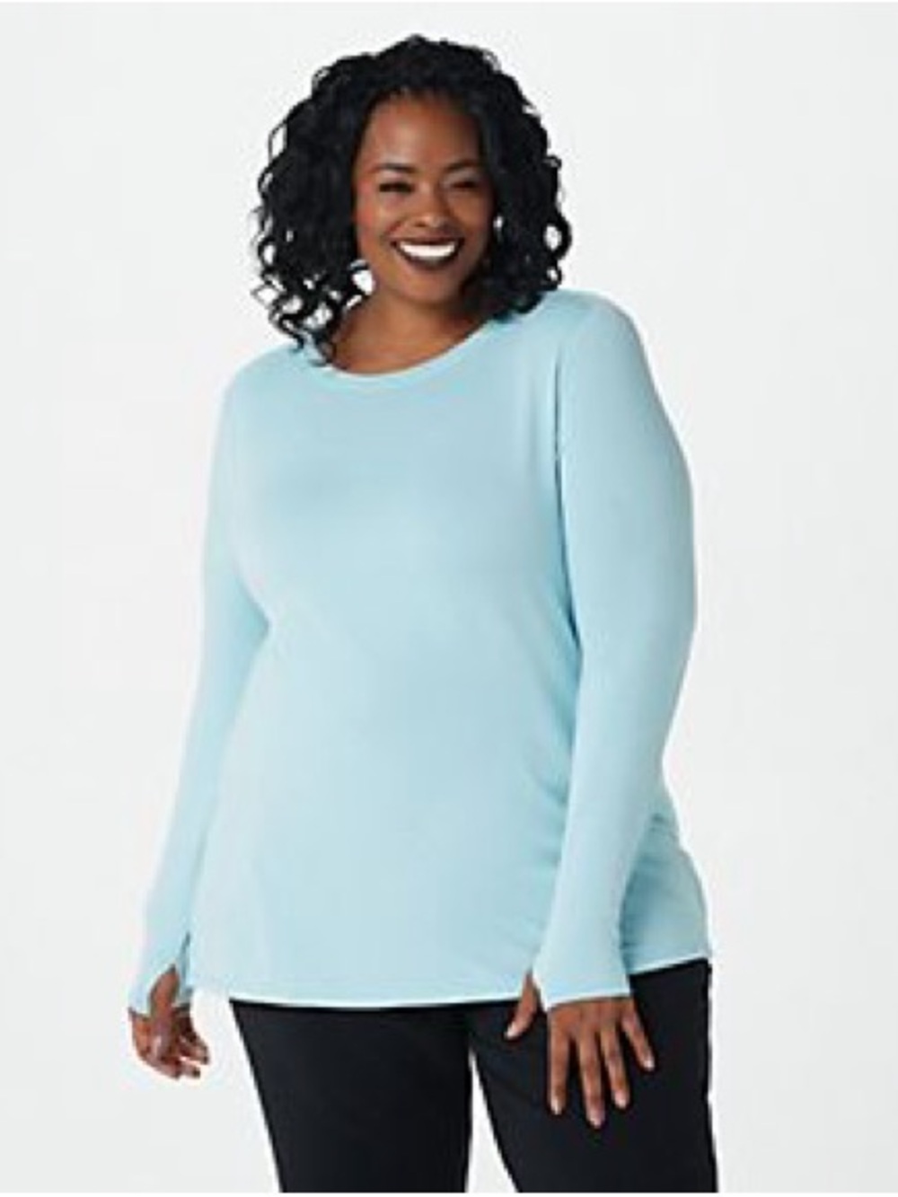 zuda Z-Knit Pullover w/ Ruched Back Detail A389263 QVC 1X NWT Alpine Blue
